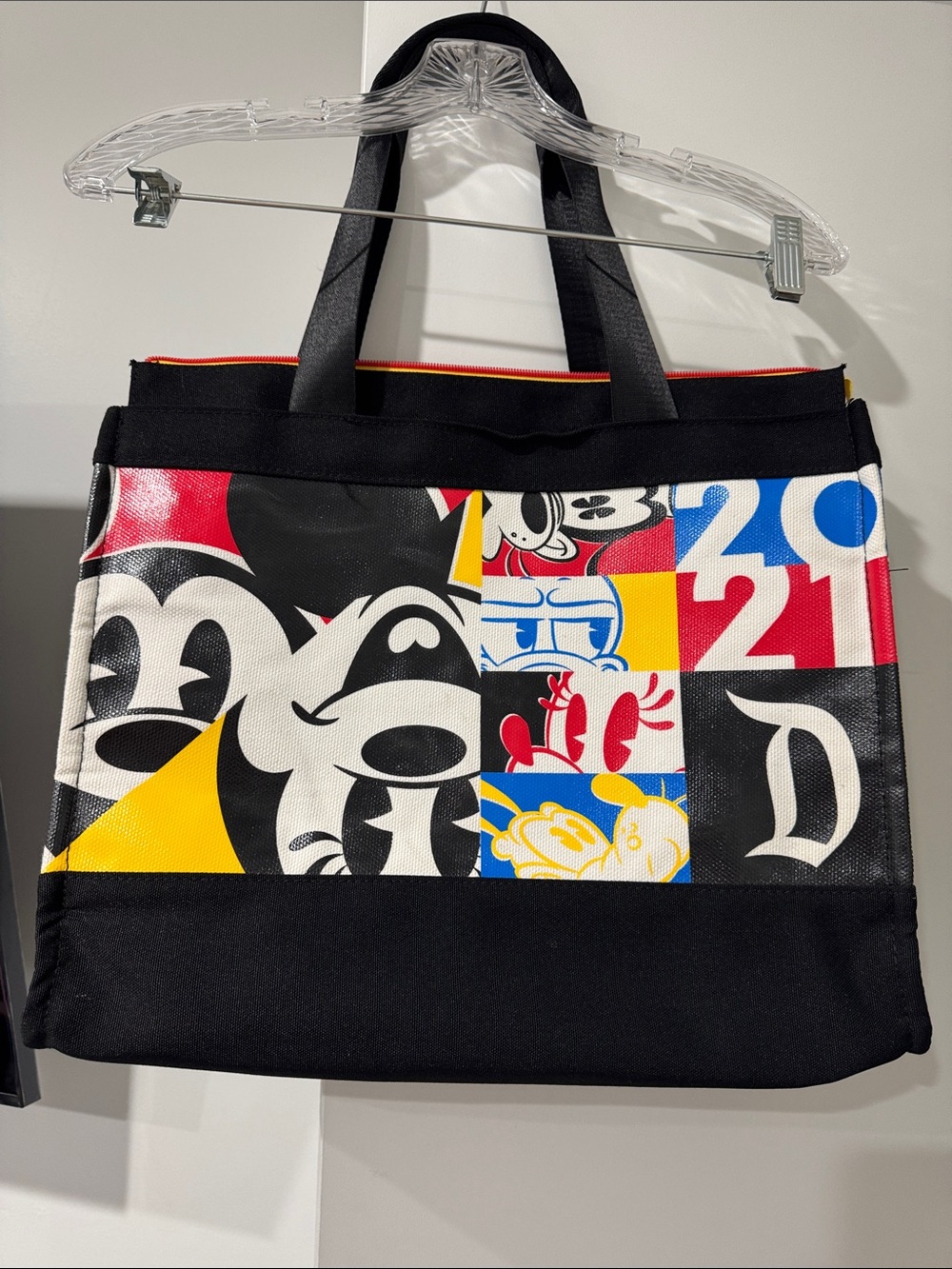 Disney Colorblock Pop Art Tote Bag - Black, Red, Yellow, Blue, White B-8